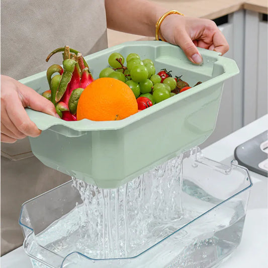 قطّاعة خضروات سريعة متعددة الوظائف مع سلة تصفية 6×1 🥕🔪